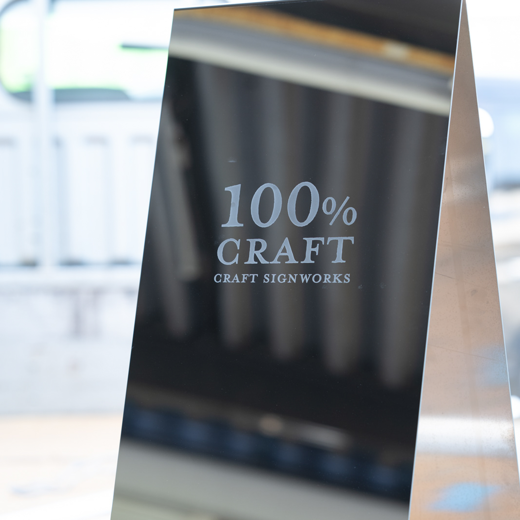 おしゃれなA型スタンド看板　鏡面　屋外用 (4)