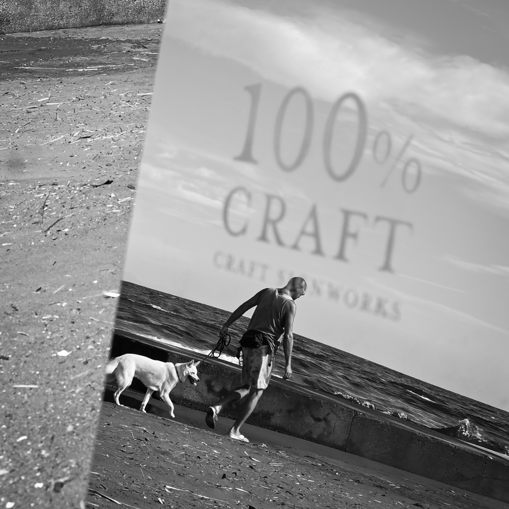 100％CRAFT　鏡面サイン