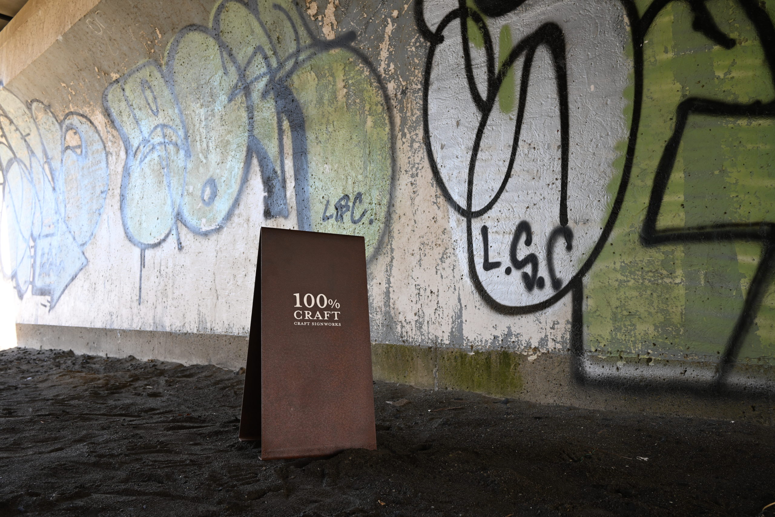 かっこいい　鉄錆A型看板屋外用