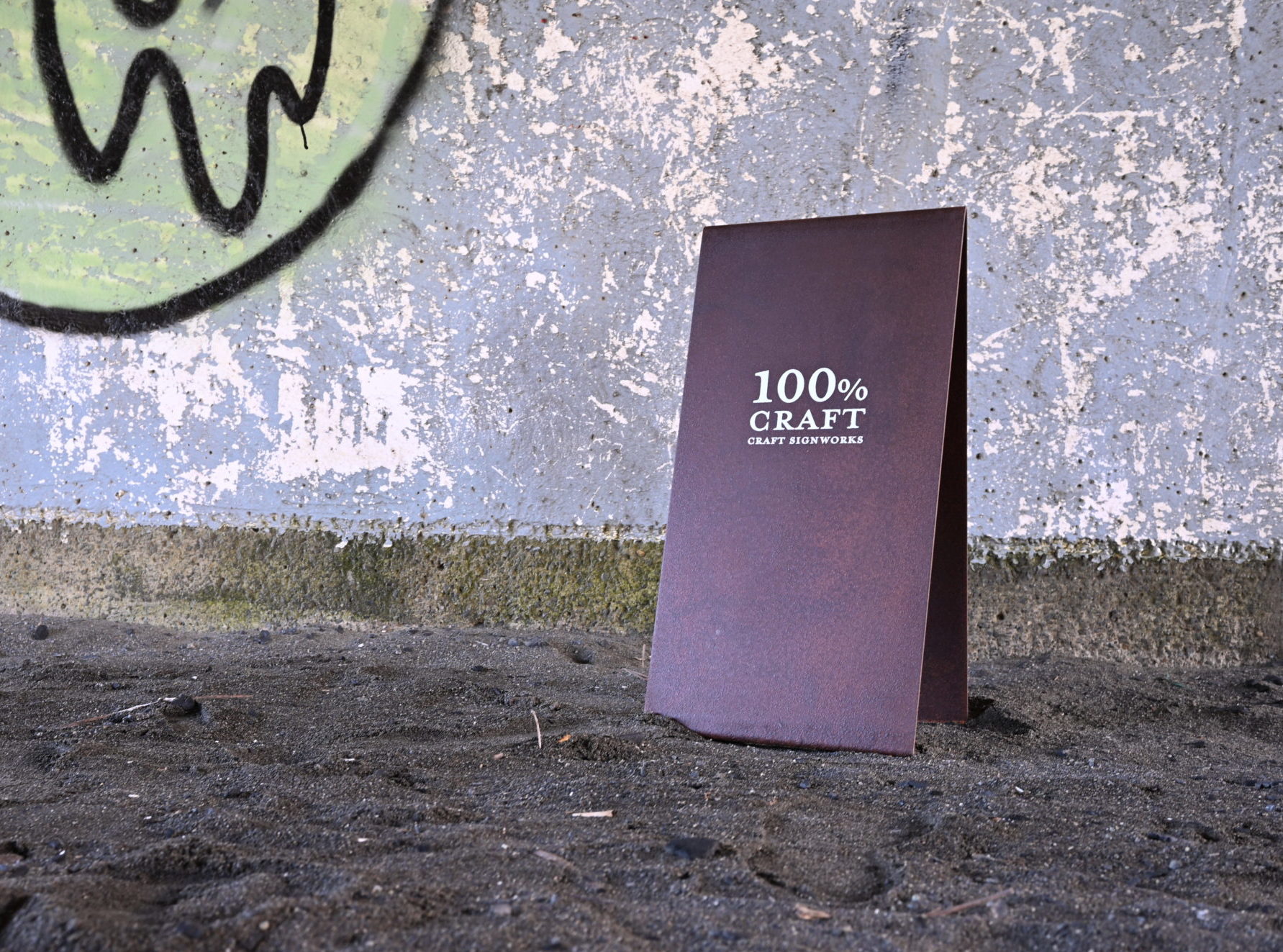 かっこいい　鉄錆A型看板屋外用